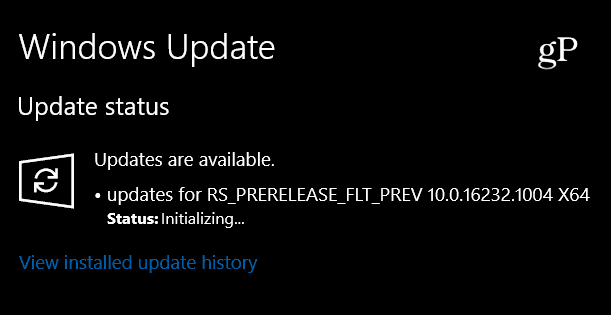 Windows 10 Insider Preview Build 16232.1004 rilasciato, solo un aggiornamento secondario