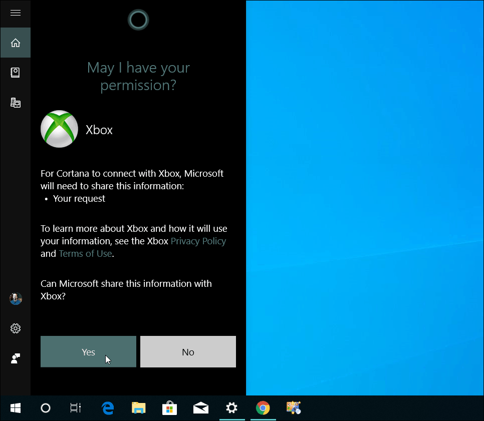 Collega il PC Cortana Xbox One