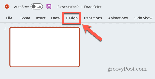 menu di progettazione powerpoint