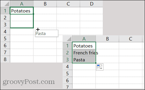 Elenco personalizzato di Compilazione automatica di Excel