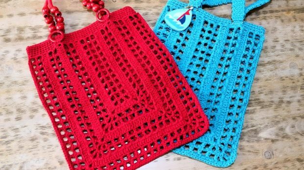 Come realizzare borse a maglia a maglia? Pratica confezione in rete a rete