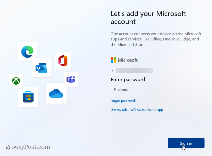 password account Windows