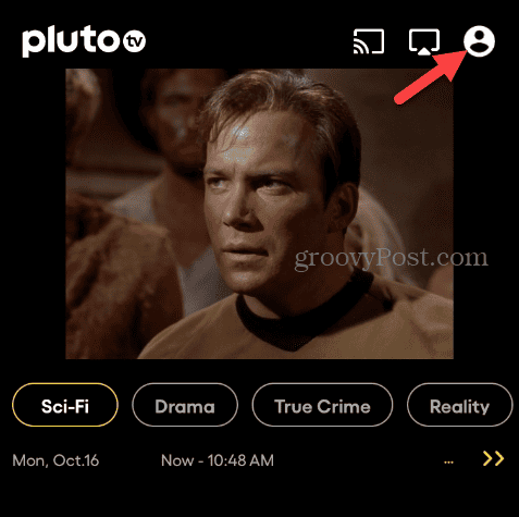 Elimina un account Pluto TV