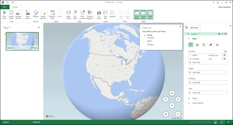 Mappe 3D in Excel