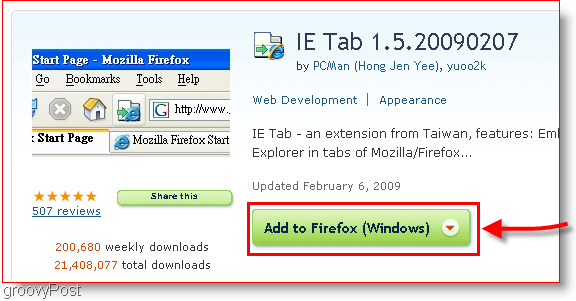 Scarica IE Tab per Firefox