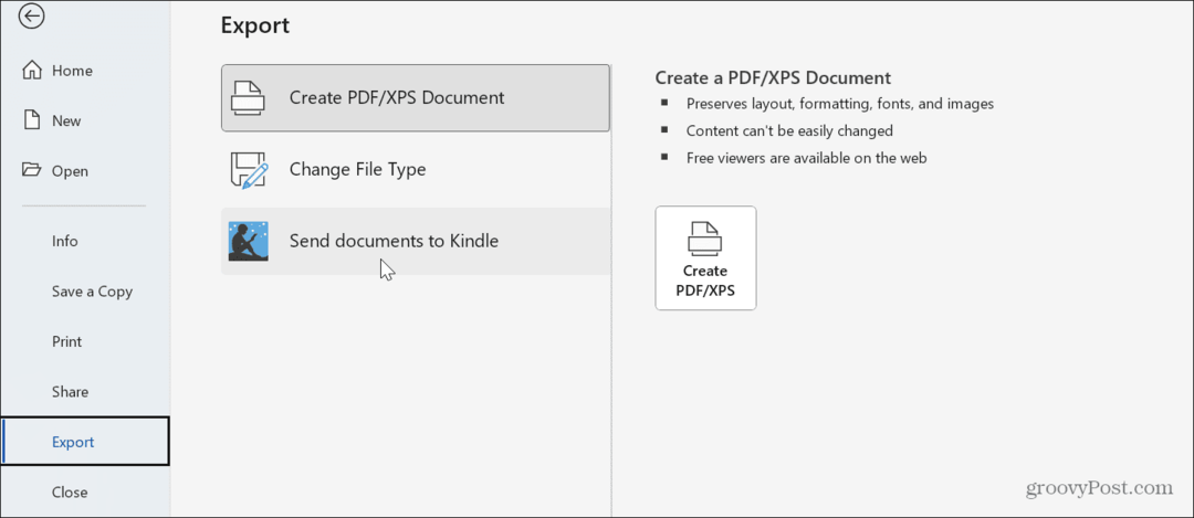 Come inviare documenti Word a Kindle da Windows 11
