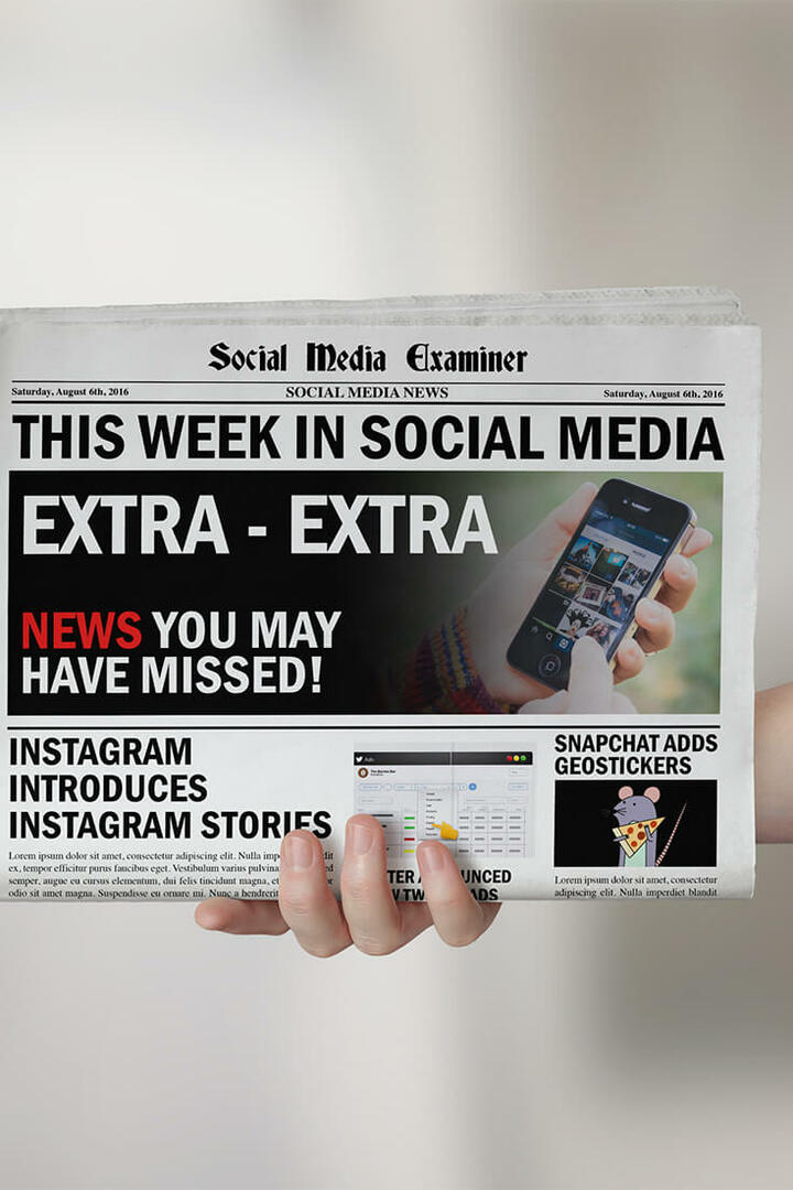 Instagram lancia storie di 24 ore: questa settimana sui social media: Social Media Examiner