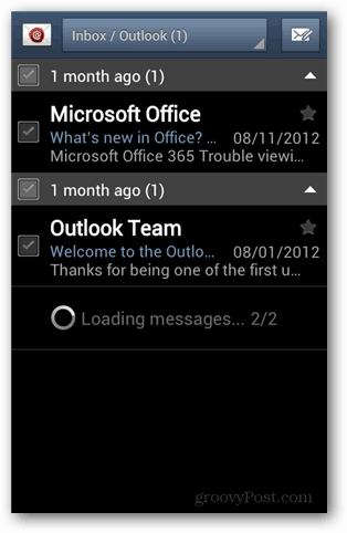 account Outlook Android