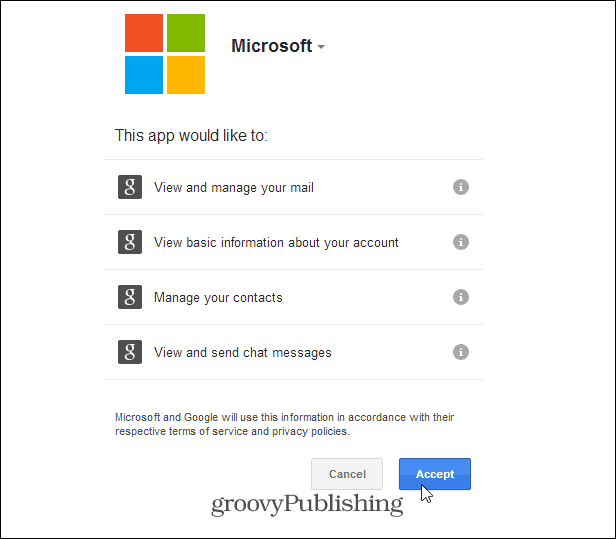 Consenti autorizzazione Microsoft
