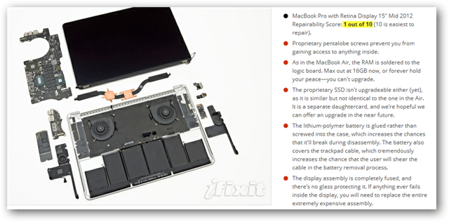 Il nuovo MacBook Pro è stato considerato un incubo per le riparazioni dagli esperti