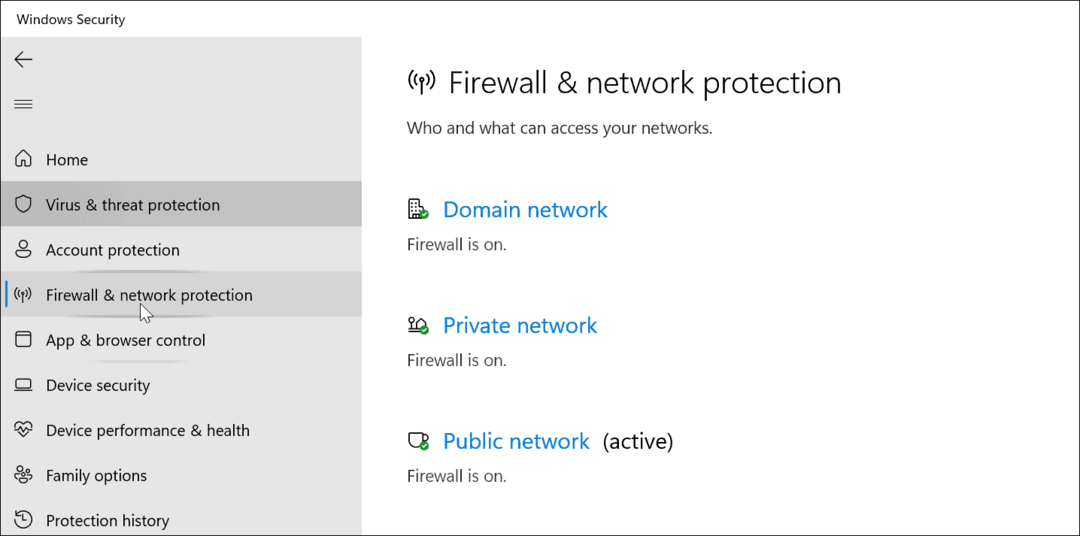 firewall e protezione della rete windows sicurezza windows 11