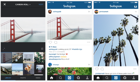 Instagram ritratto e immagini di paesaggio