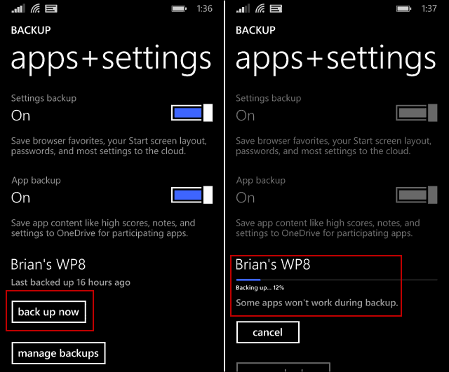 Suggerimento per Windows Phone 8.1: eseguire il backup manuale dei dati del telefono
