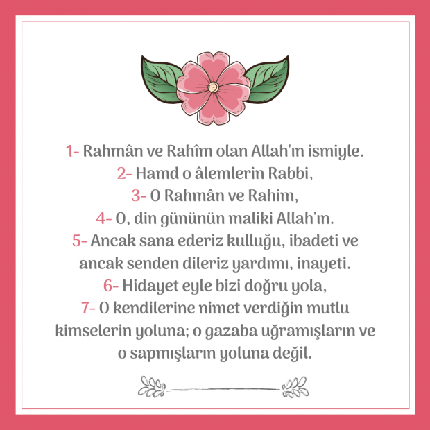 Recita turca della sura Fatiha