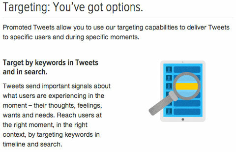 opzioni di targeting di Twitter