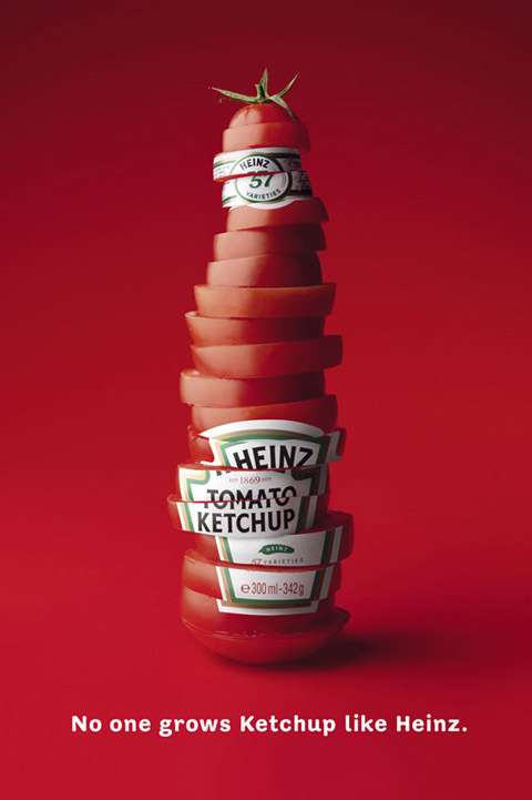 heinz bottiglia di ketchup di pomodoro a fette