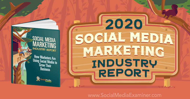 Rapporto sul settore del marketing sui social media 2020 di Michael Stelzner su Social Media Examiner.