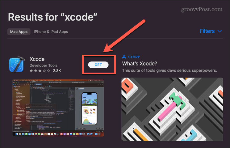 app store ottieni xcode