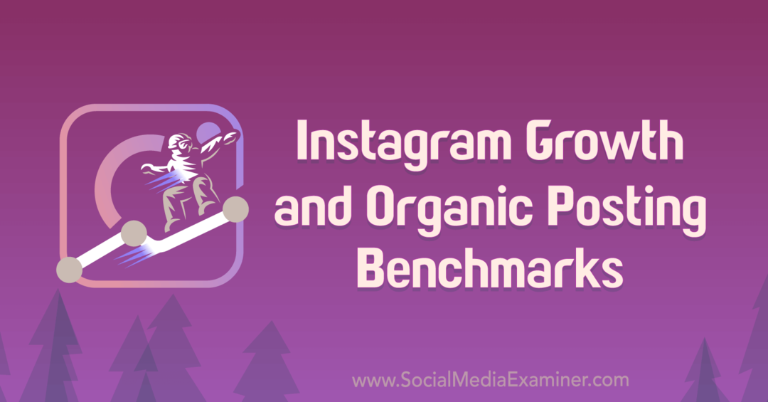 Benchmark di crescita di Instagram e pubblicazione organica di Michael Stelzner. 