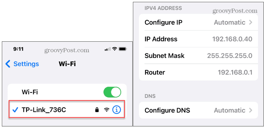 Modifica la password Wi-Fi su iPhone