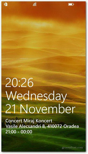 Windows Phone 8 personalizza l'app di stato dettagliata della schermata di blocco
