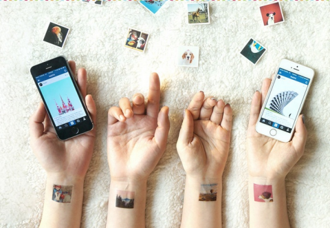 "Trasforma i tuoi Instagram in tatuaggi temporanei." 