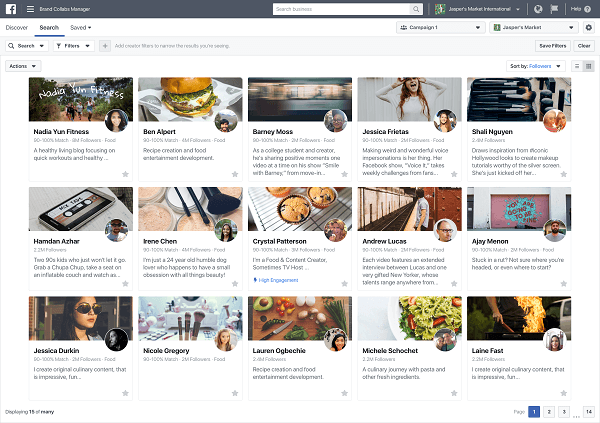 Facebook ha lanciato Brand Collabs Manager, che consente ai marchi di scoprire creatori con i quali possono potenzialmente stabilire accordi e partnership