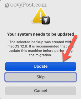 sistema operativo di aggiornamento mac