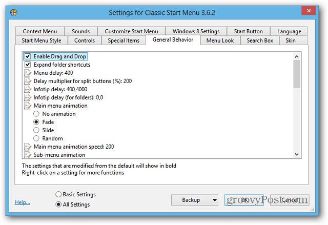Ripristina il menu Start in Windows 8 con Classic Shell