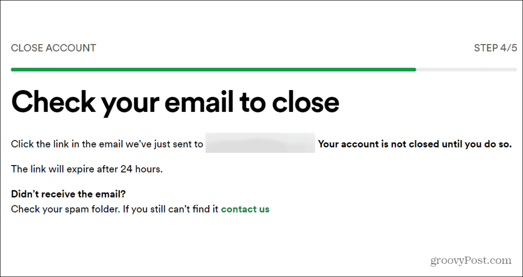 verifica e-mail elimina account Spotify
