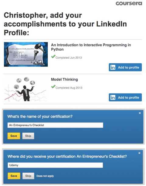 linkedin aggiunge certificazioni