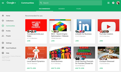 nuove community google plus