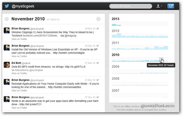 Come scaricare e utilizzare l'intero archivio della cronologia di Twitter