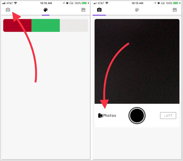 L'app Palette Cam ottiene codici esadecimali