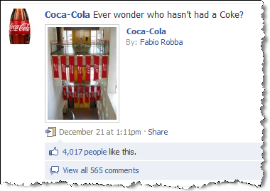 coca-cola su facebook
