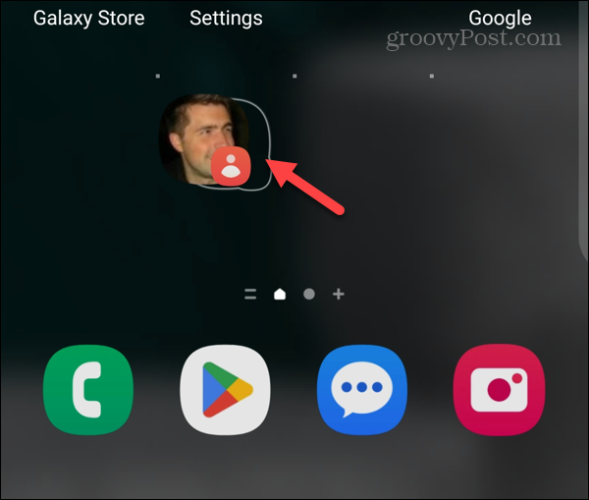 Contatta il widget della schermata iniziale Android