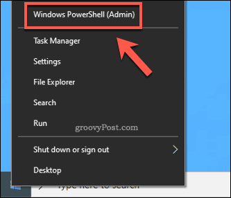 Windows Start Avvia PowerShell