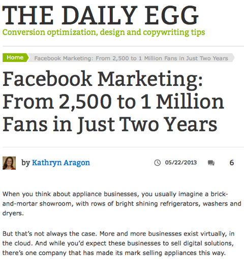 facebook marketing the daily egg