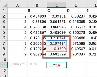 Riferimenti a cella singola in Excel