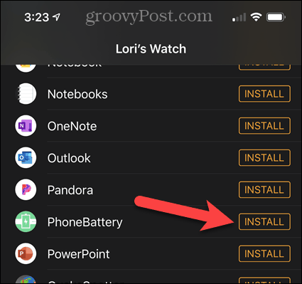 Installa l'app PhoneBattery