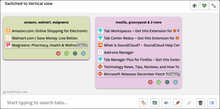 Tab Manager Plus per Firefox