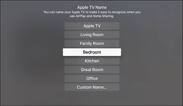 Rinomina Apple TV