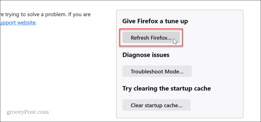 Problema di Firefox durante il caricamento della pagina Errore