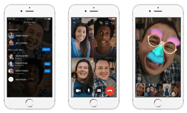 Facebook Messenger lancia la funzione di chat video di gruppo su Android, iOS e sul Web.