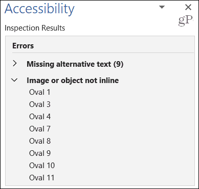 Errori di verifica dell'accessibilità di Microsoft Office