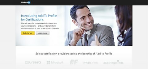 linkedin aggiungi al profilo per le certificazioni