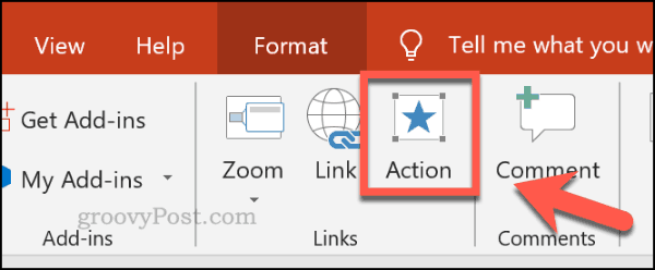 Impostazione di un'azione in PowerPoint