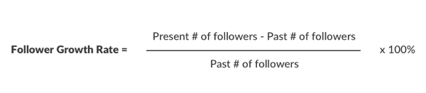 Usa questa formula per calcolare il tasso di crescita dei tuoi follower su Instagram.