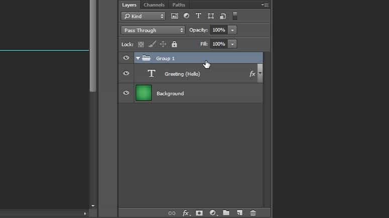 Trucchi Trasformazioni livello testo di Photoshop Trick select group