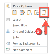 Incollare come testo solo in PowerPoint